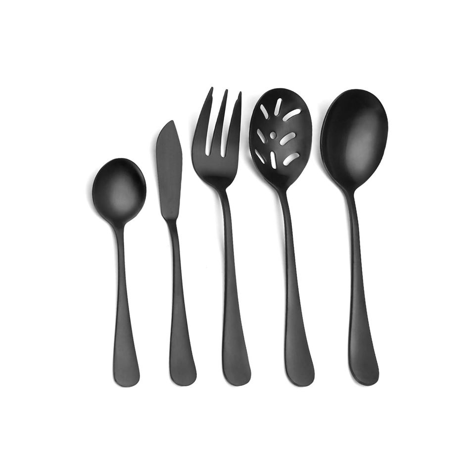 Matte Black Serving Set