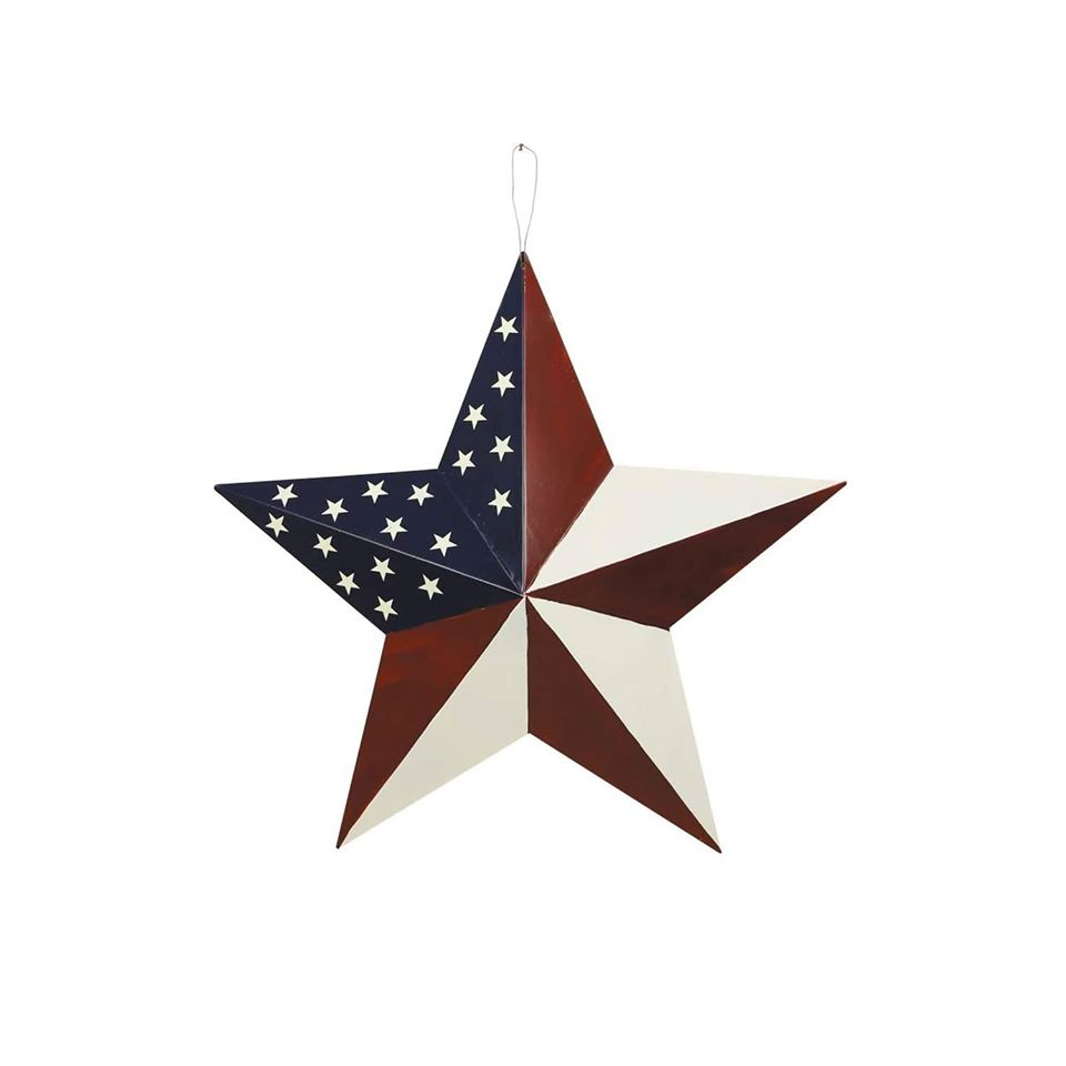 Metal American Flag Barn Star