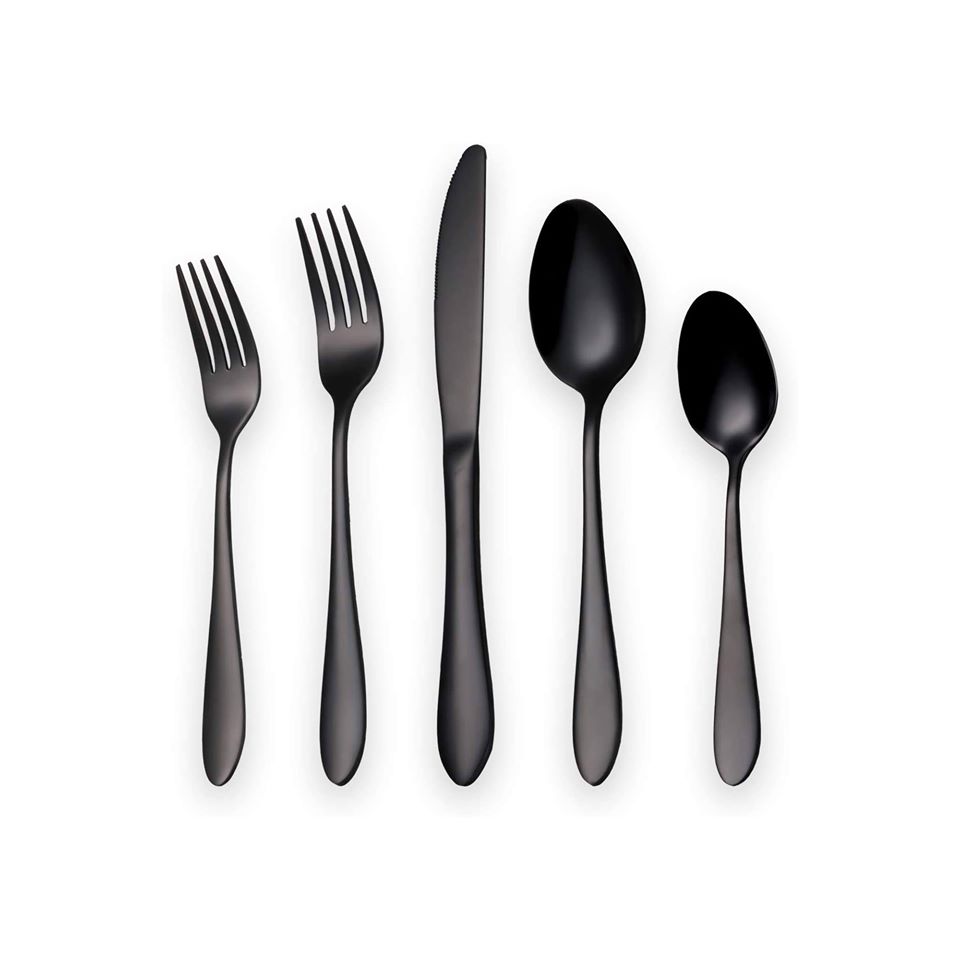 Black Flatware Set